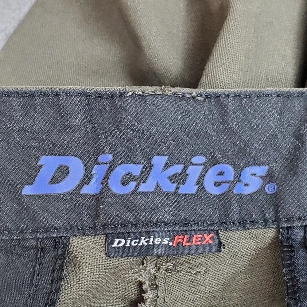 Dickies Men Pants 30X30 Olive Green Cargo Twill Dickies FLEX Work Pant Zipper